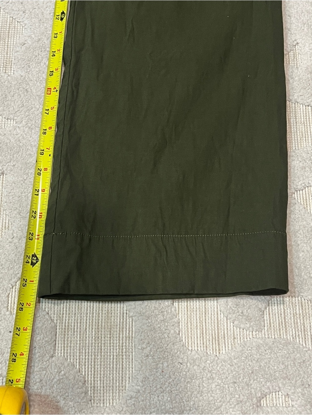 Anthropologie Maeve Womens 29 Colette Wide Leg Pants Olive Green Linen Viscose - Picture 8 of 9